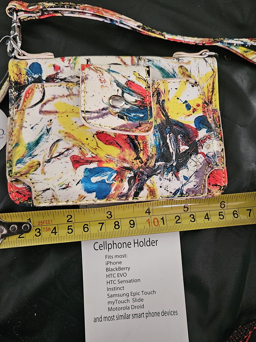 Stone & Co. Abstract Splash Wristlet Cellphone Holder - White Base